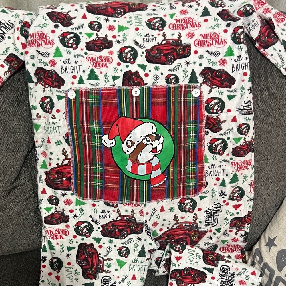 Festive Christmas Pajama Set with Santa Buc-ee